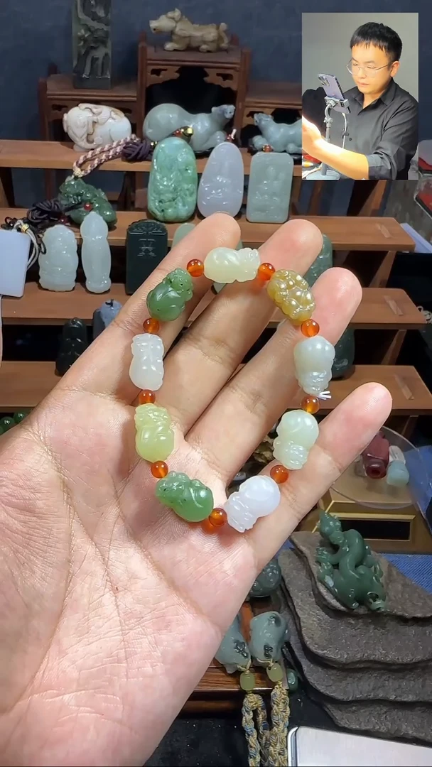 颈饰未镶嵌和田玉金****气1