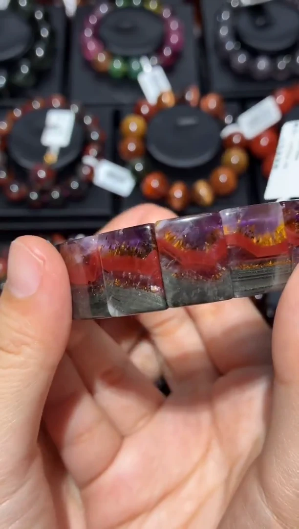 未镶嵌珠宝半成品水晶?**?极光手牌-18