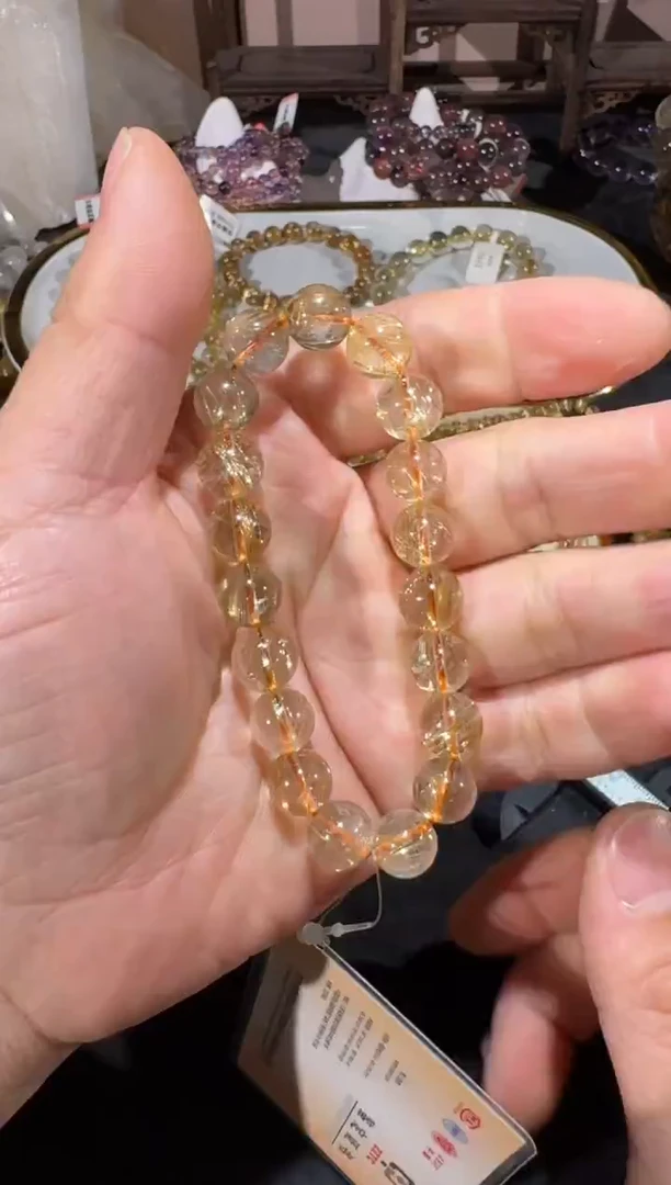 未镶嵌手串发晶SJ-676金发晶