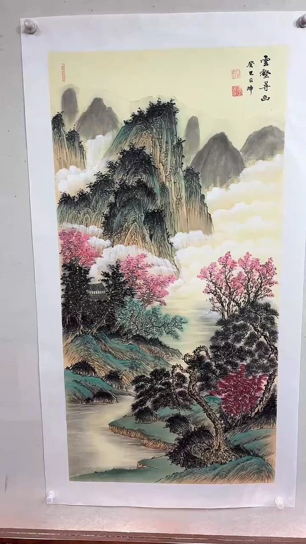 国画雲壑寻幽/4尺托底/谭正坤