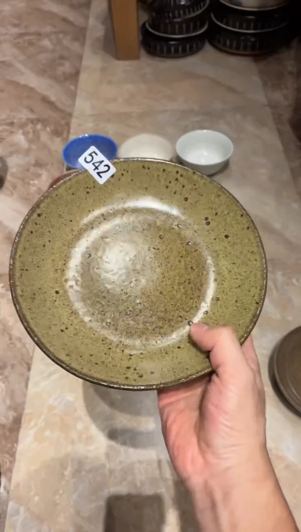 瓷片回****）542鹧鸪斑锅盘1个