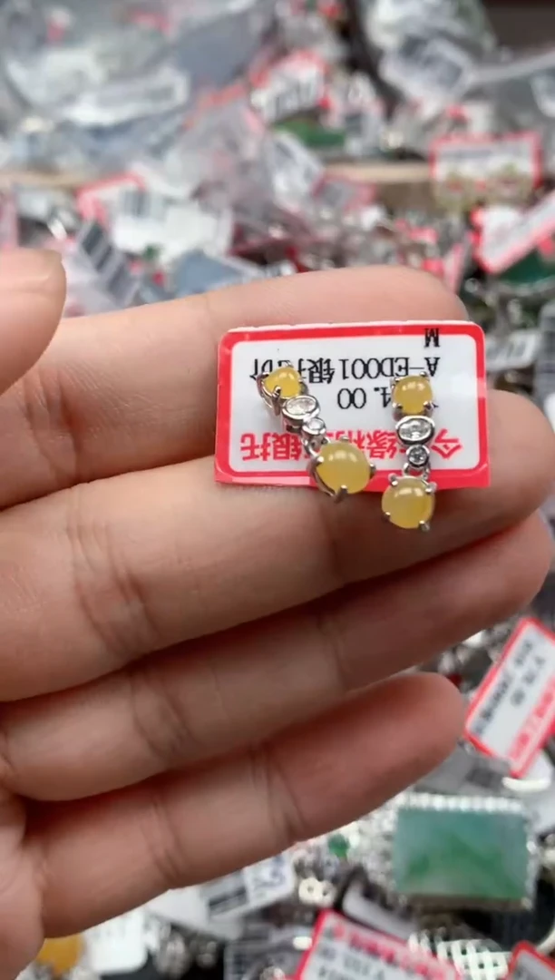 银S925镶嵌戒指翡翠天然A货缅甸翡翠