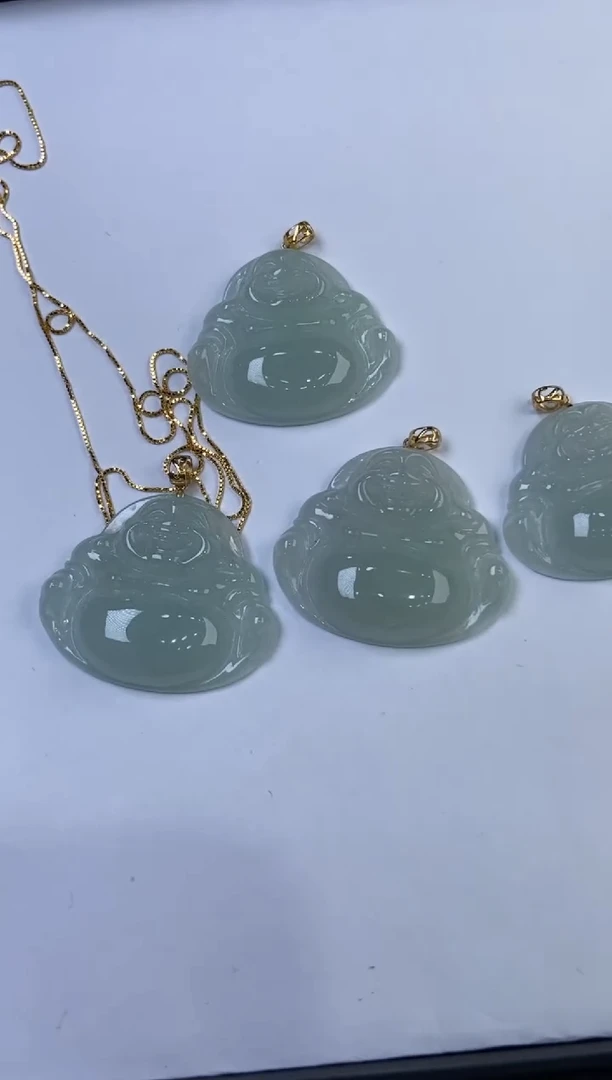 翡翠挂件18K金镶嵌298169   /多样性发一件