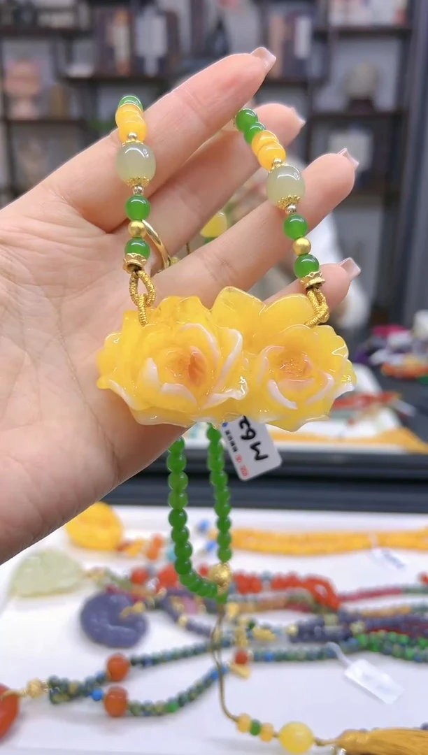 【闪购商品】和田玉（碧玉）毛衣链未镶嵌M620