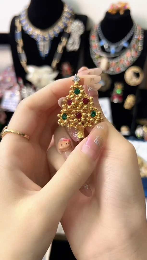 铜合金合成碳硅石avon圣诞树万能扣