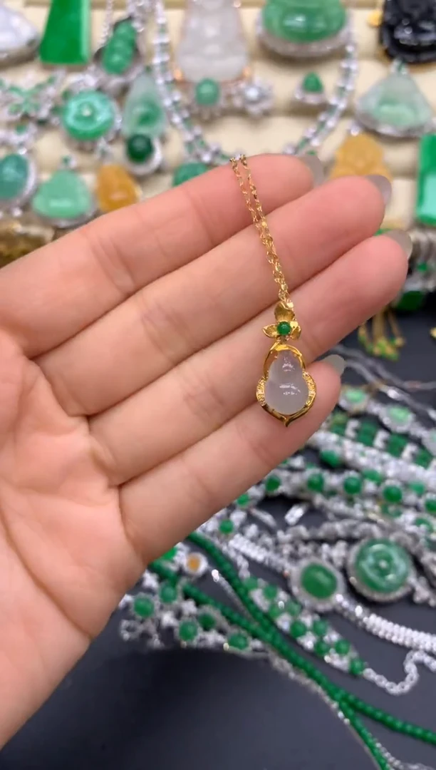 【闪购商品】翡翠颈饰18K金镶嵌295-中国好珍宝