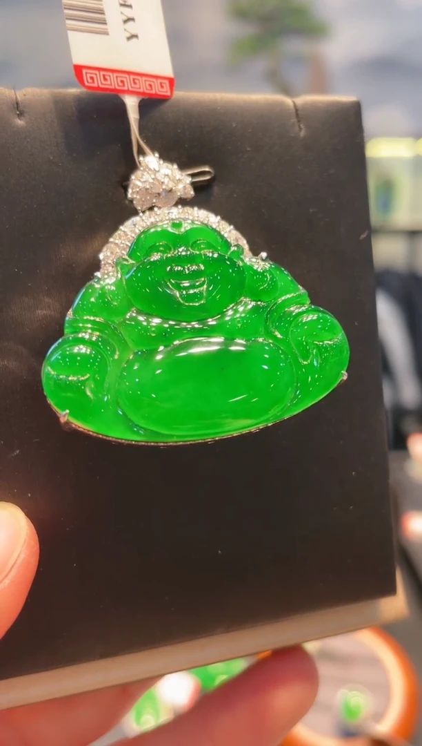 【闪购商品】翡翠颈饰18K金镶嵌A127天然A货翡翠