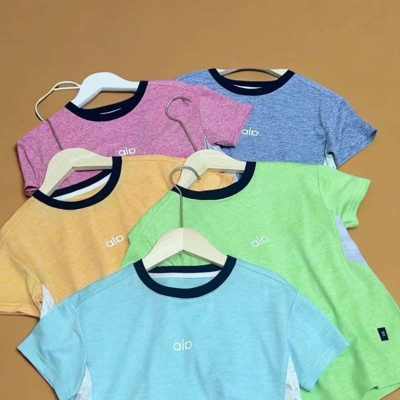 2025夏季男童女童拼色薄款亲肤中大童百搭潮休闲运动短袖T恤