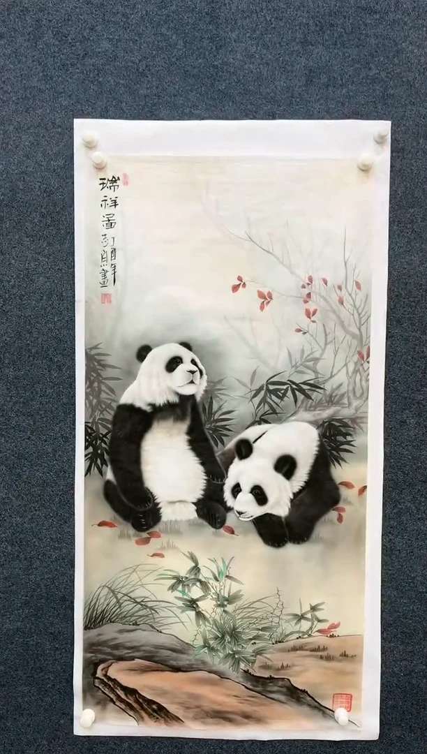 【闪购商品】国画2.5-艺术-郑志宗-四尺丝绢动物-68