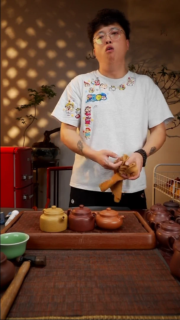 茶壶紫砂llj德钟+桃花德钟+xj黄高瓢