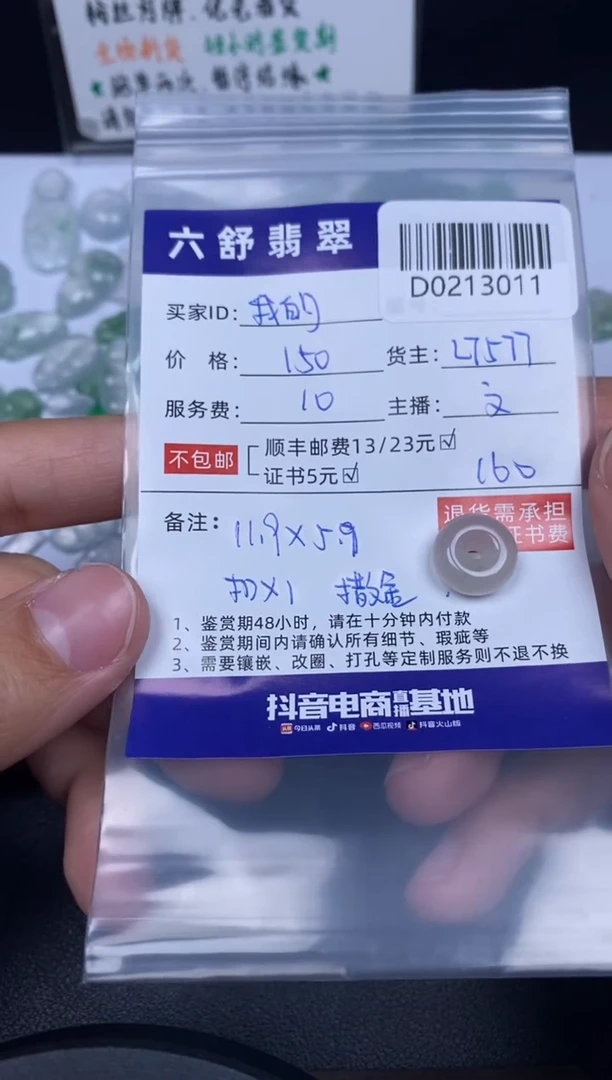 【闪购商品】翡翠吊坠(不含链)未镶嵌D0213011