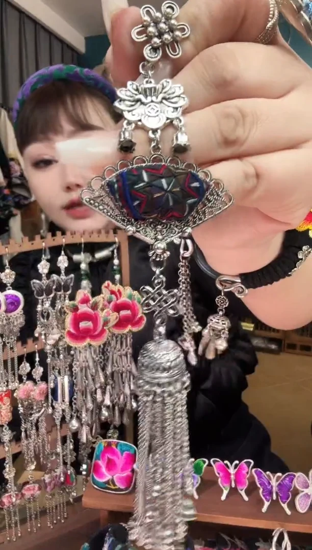 刺绣纯手工民族风刺绣压襟