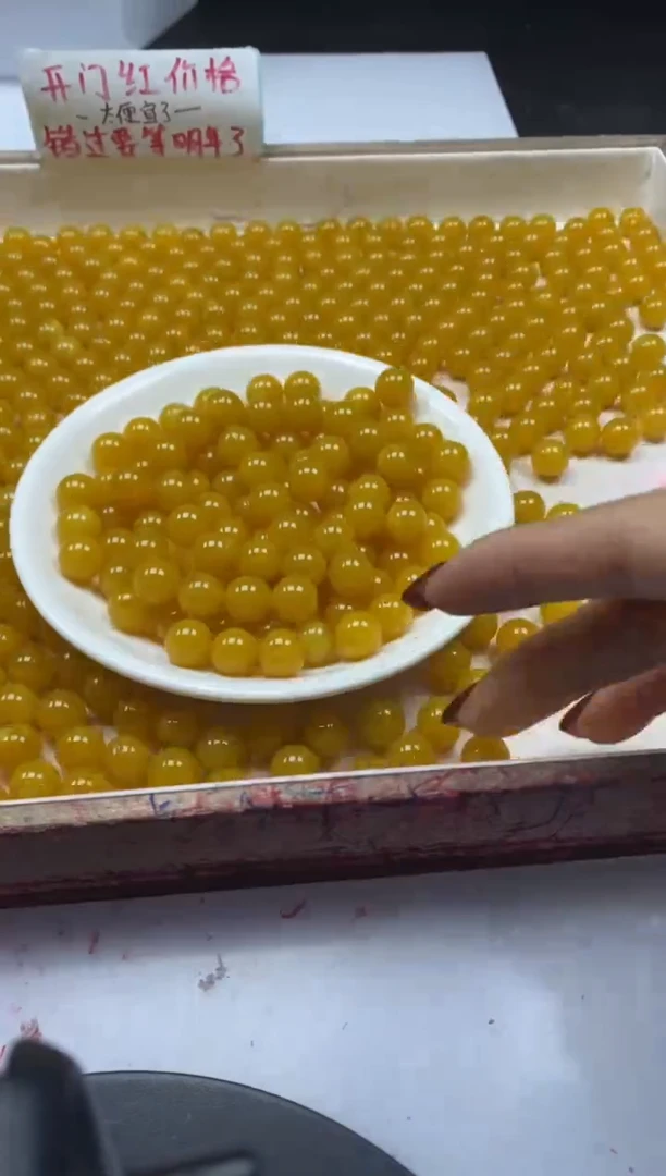 【闪购商品】蜜蜡颈饰未镶嵌w1546蜜蜡鸡油黄10mm*10颗