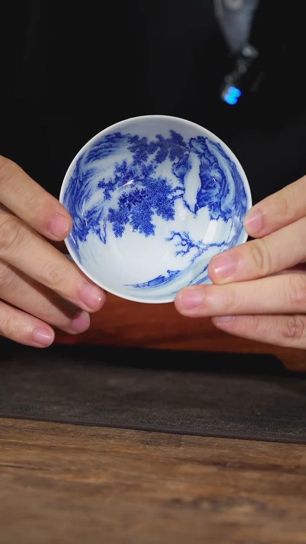 【闪购商品】摆件【瓷见如故】云山片玉普洱杯