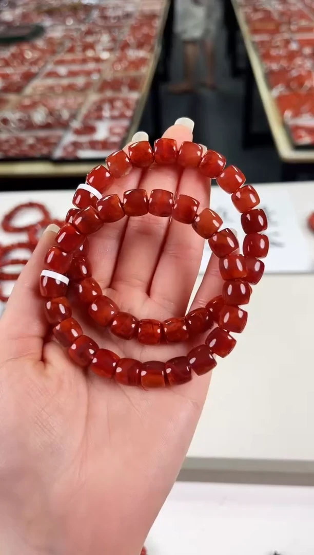 南红玛瑙瓦西直切手串9+未镶嵌（多样式发其一）