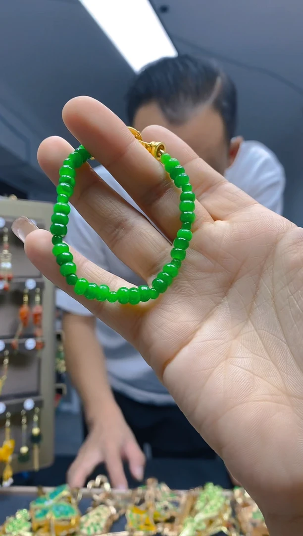 【闪购商品】翡翠耳饰合金0109翡翠手链