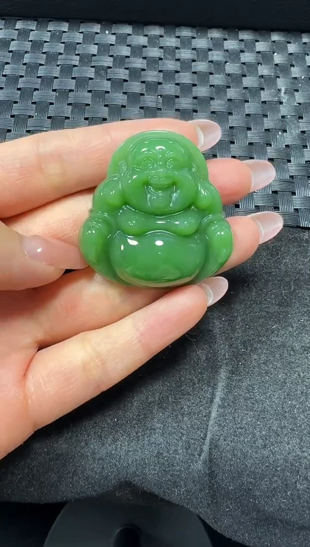 吊坠(不含链)未镶嵌和田玉（碧玉）思*佛公粉绿40佛