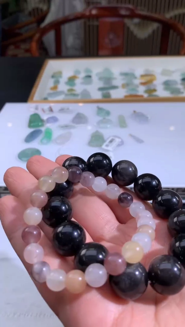 未镶嵌手链玛瑙/玉髓诗**意玛瑙