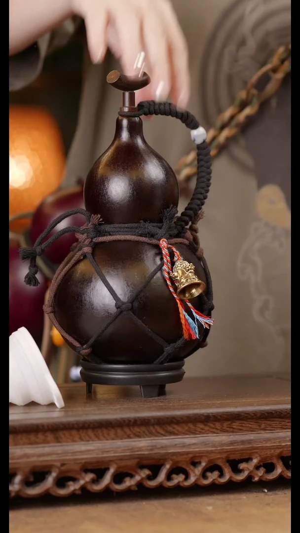 328号精品天然大漆酒葫芦一物一拍~
