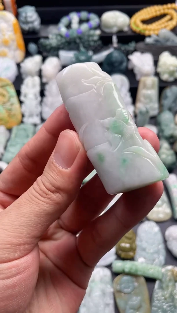 颈饰未镶嵌翡翠31  天然翡翠a货  竹节