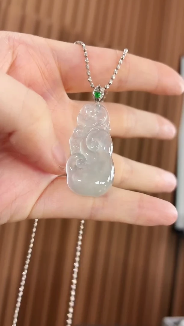 吊坠(不含链)18K金镶嵌翡翠吊坠