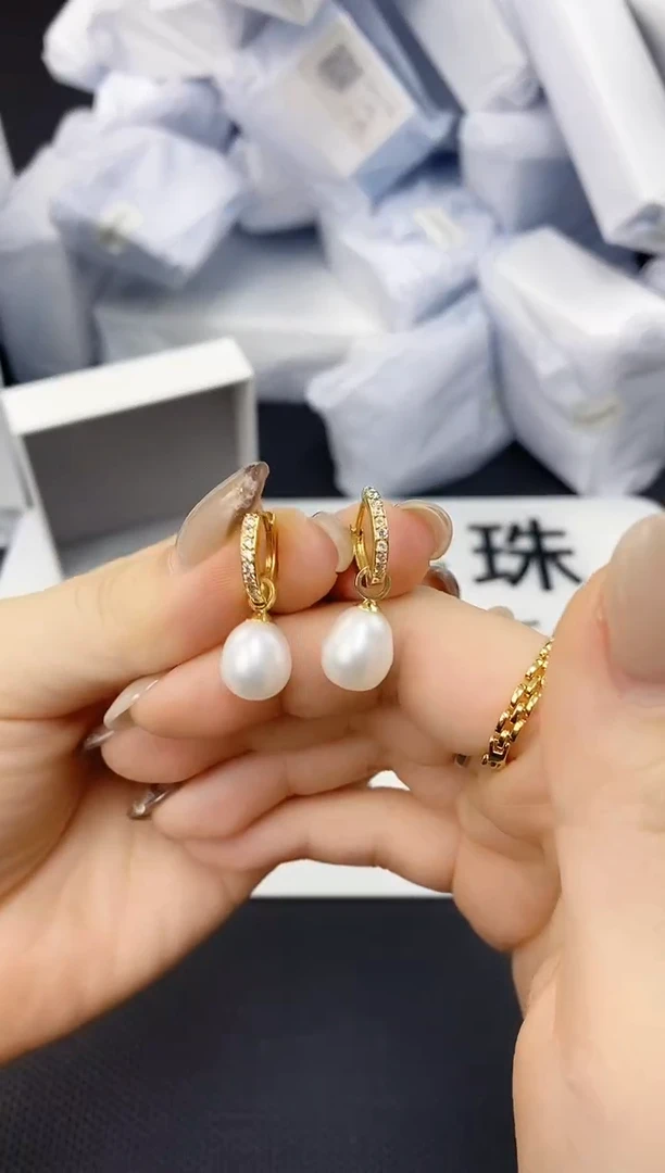 未镶嵌耳饰淡水珍珠ED1043