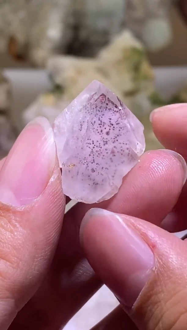 未镶嵌珠宝半成品水晶12号 小粉红超七花园水晶金草莓隐山