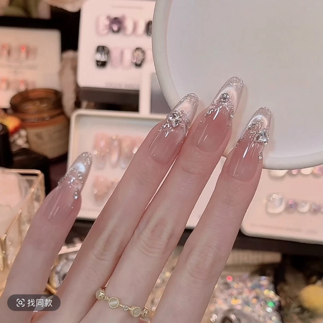 【天秤座】纯手工穿戴甲高级轻奢穿戴式美甲贴中长款显白百搭美甲