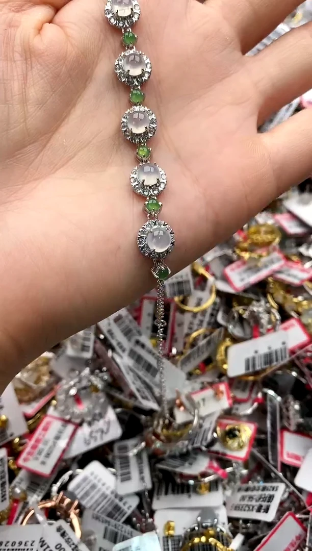 【闪购商品】翡翠戒指银S925镶嵌7777777     8