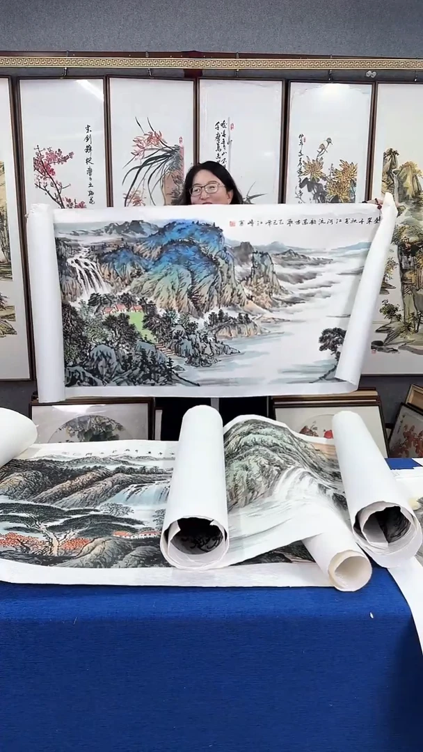 国画（山水画）实木画框