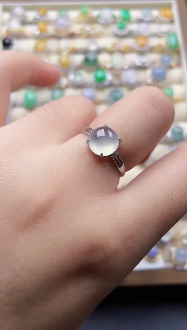 银S925镶嵌戒指翡翠25