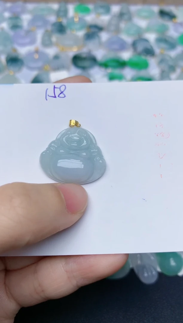 【闪购商品】翡翠颈饰18K金镶嵌天然翡翠A货