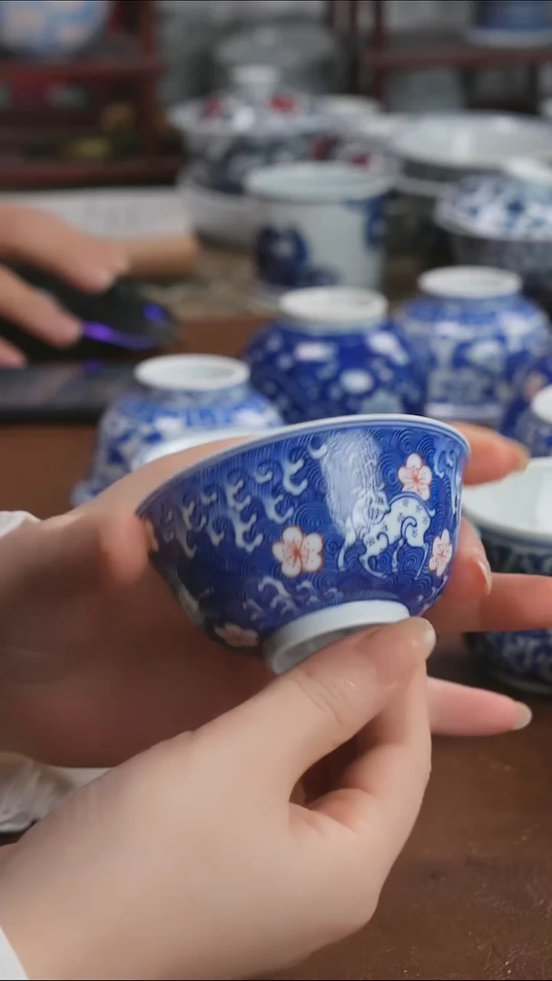 景德镇高端茶器墨奈手绘茶器