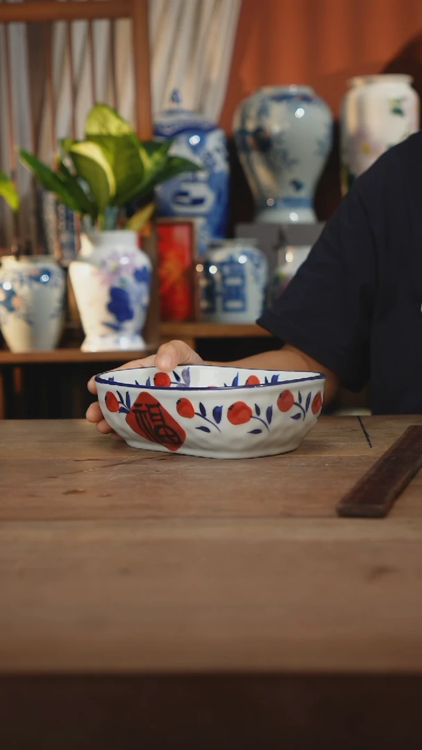 瓷片景德镇设计师釉下手绘陶瓷餐具