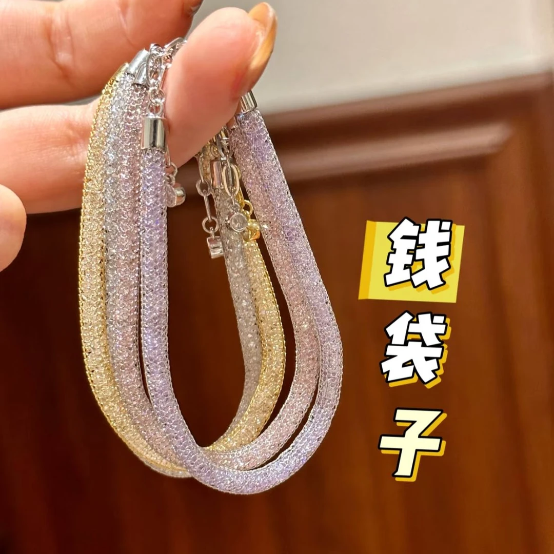 925银手链 钱袋子网红925银手链时尚百搭小众精致女士轻奢金太阳