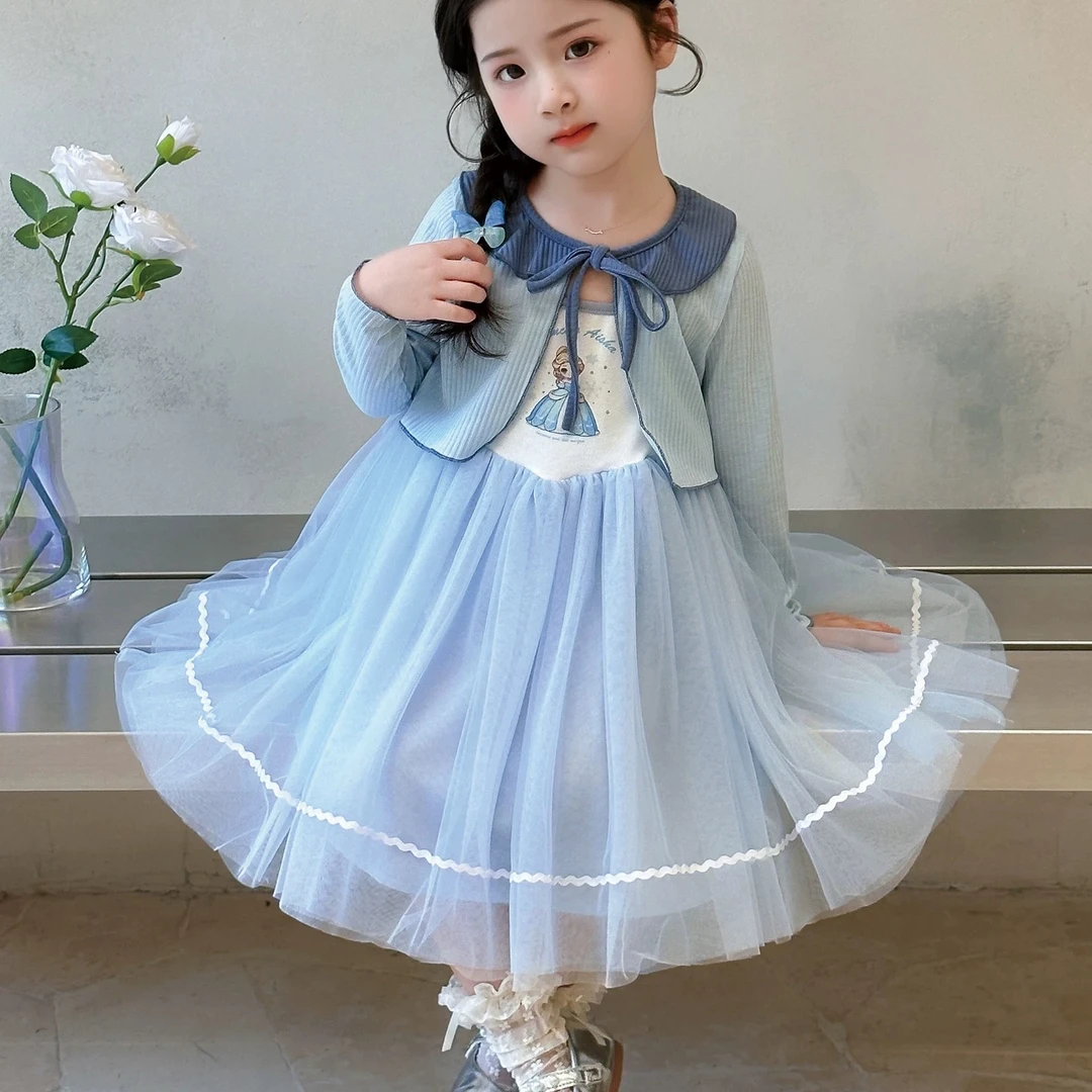 【JF259】女童春夏款公主裙网纱连衣裙儿童蓬蓬裙艾莎公主