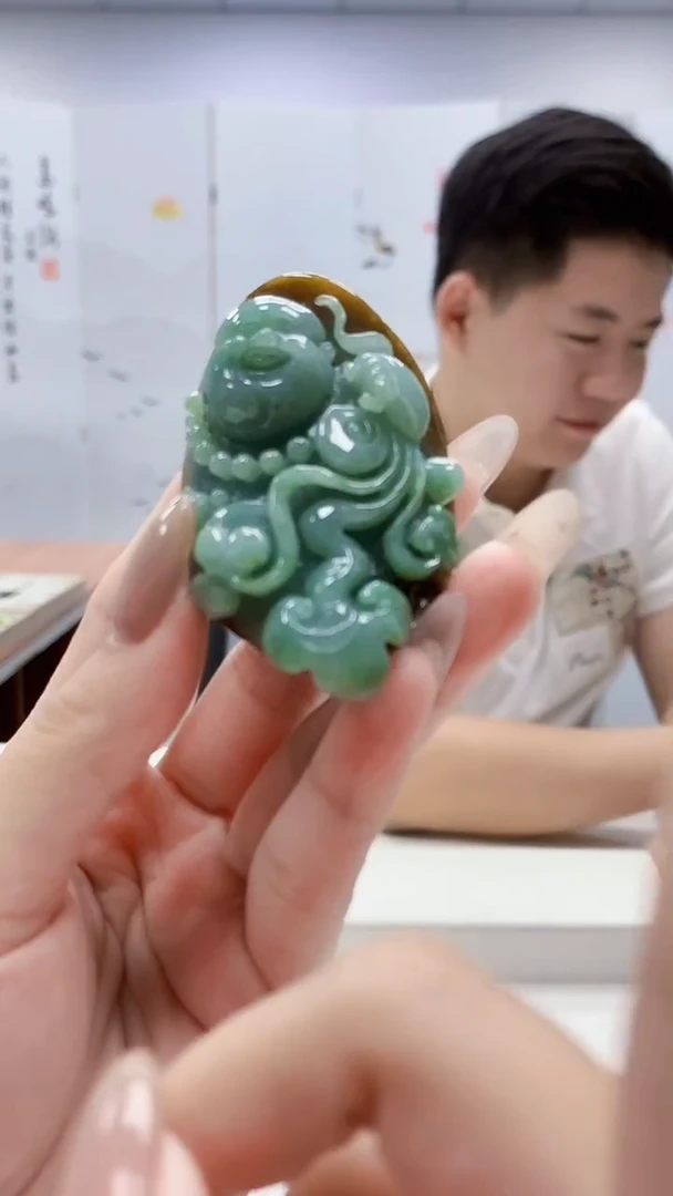 未镶嵌定制翡翠4917lr-毛货挂件85