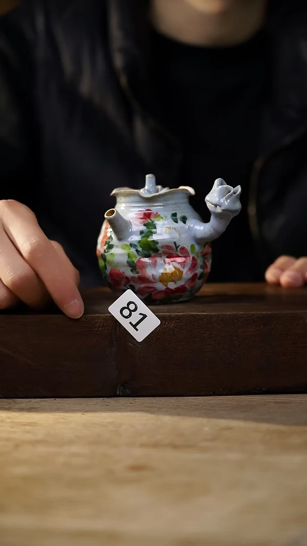 瓷片设计师手作！！！落单福利系列！！手捏壶