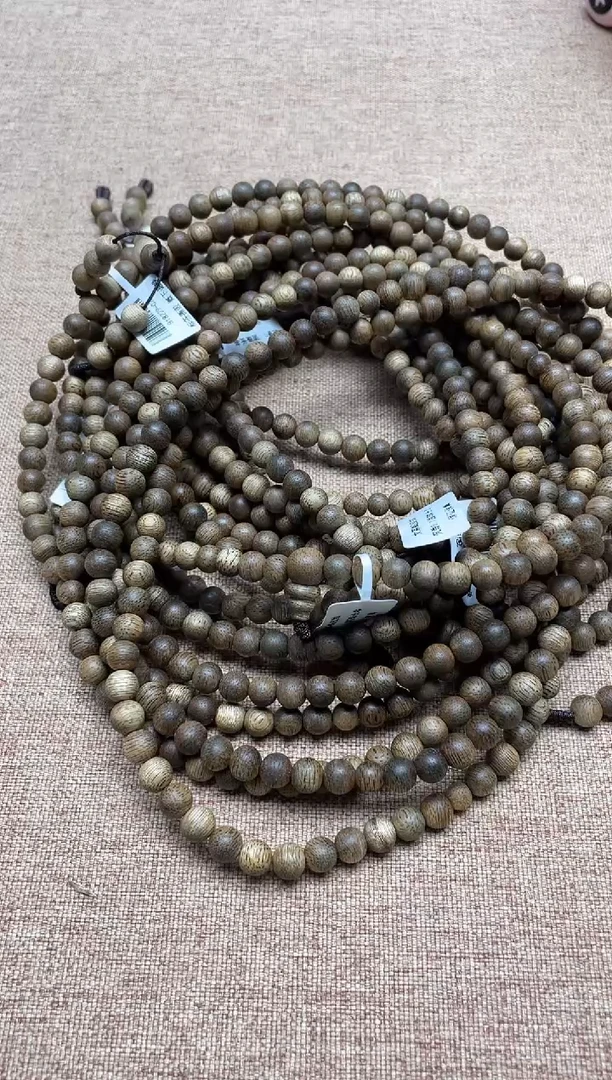 沉香手串文莱0.7圆珠多圈多样性发其一