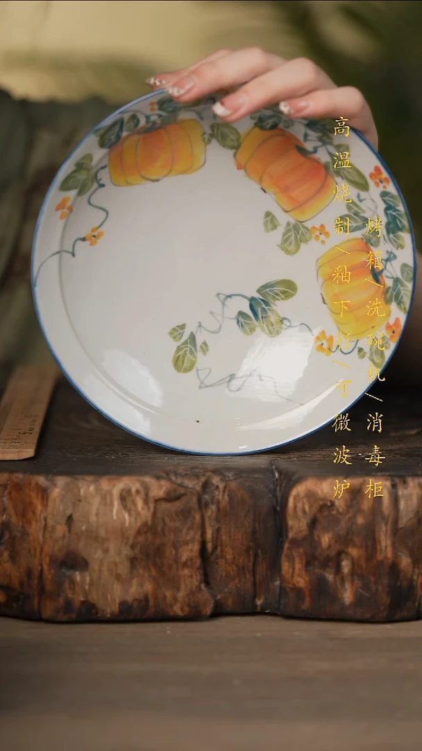 瓷片景德镇高温釉下彩可微波烤箱洗碗机