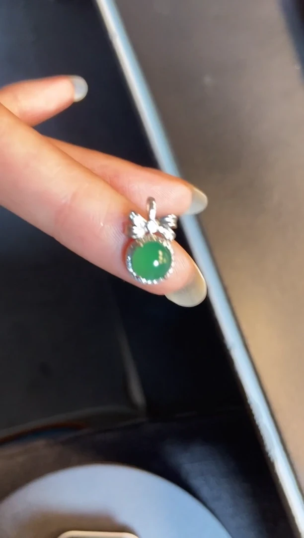 吊坠(不含链)银S925镶嵌翡翠1