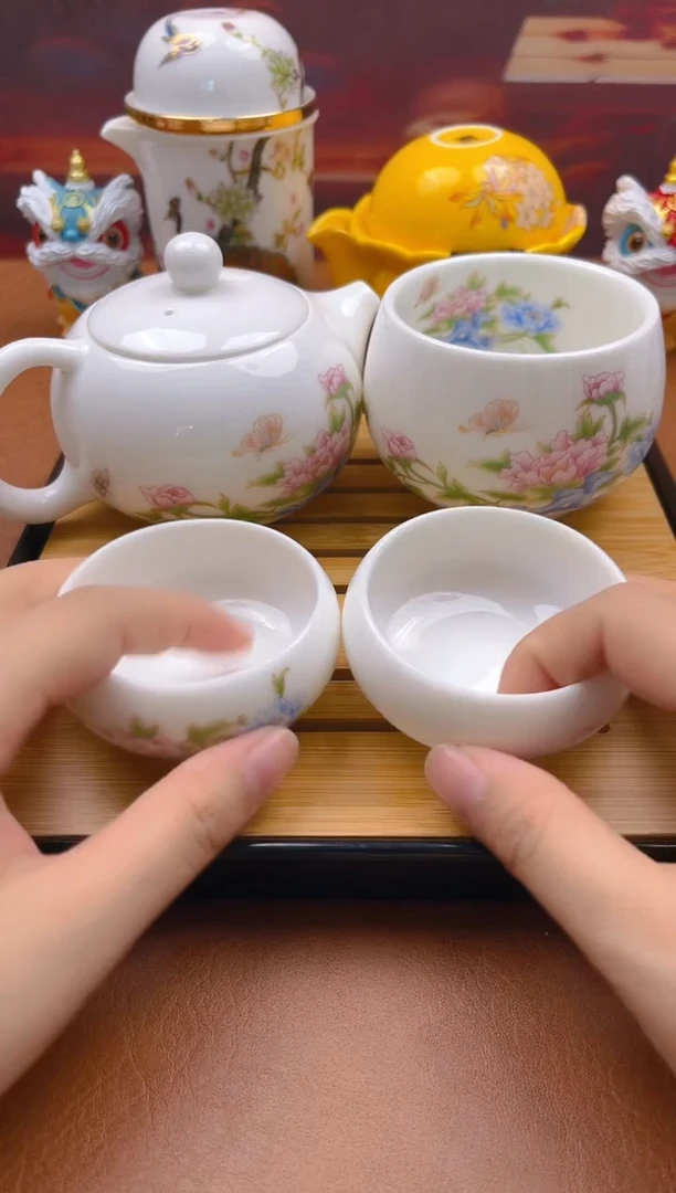 陶瓷茶具摆件旅行套组