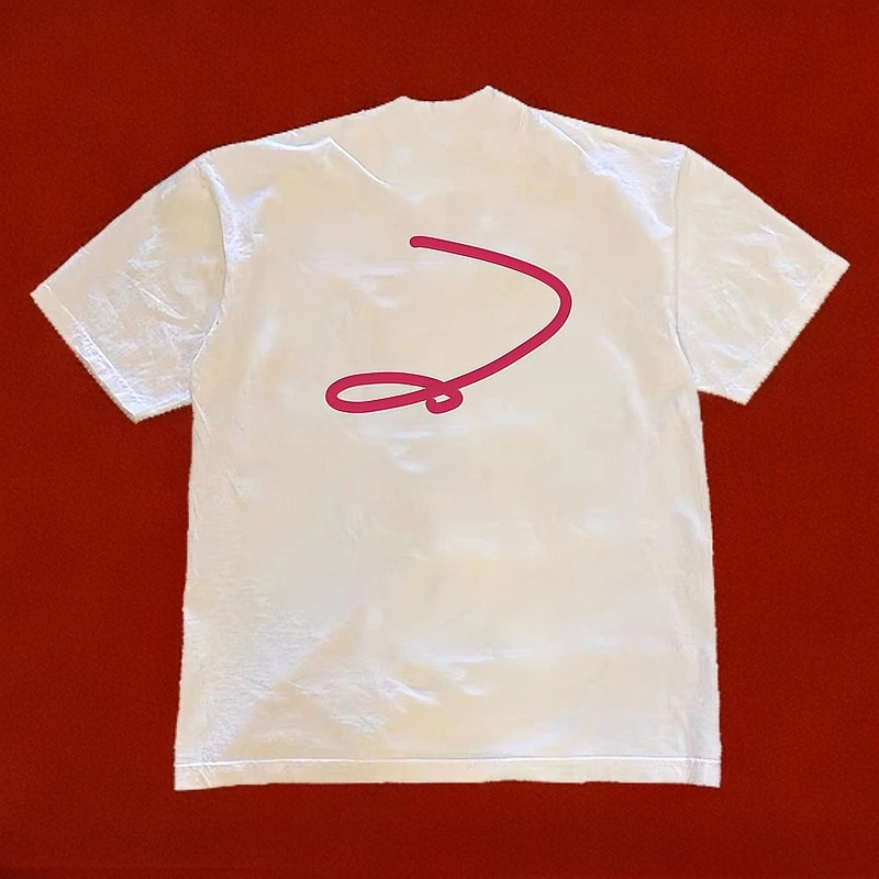 夏季印花重磅美式潮牌短袖T恤男宽松ins纯棉半袖白色男士上衣圆领