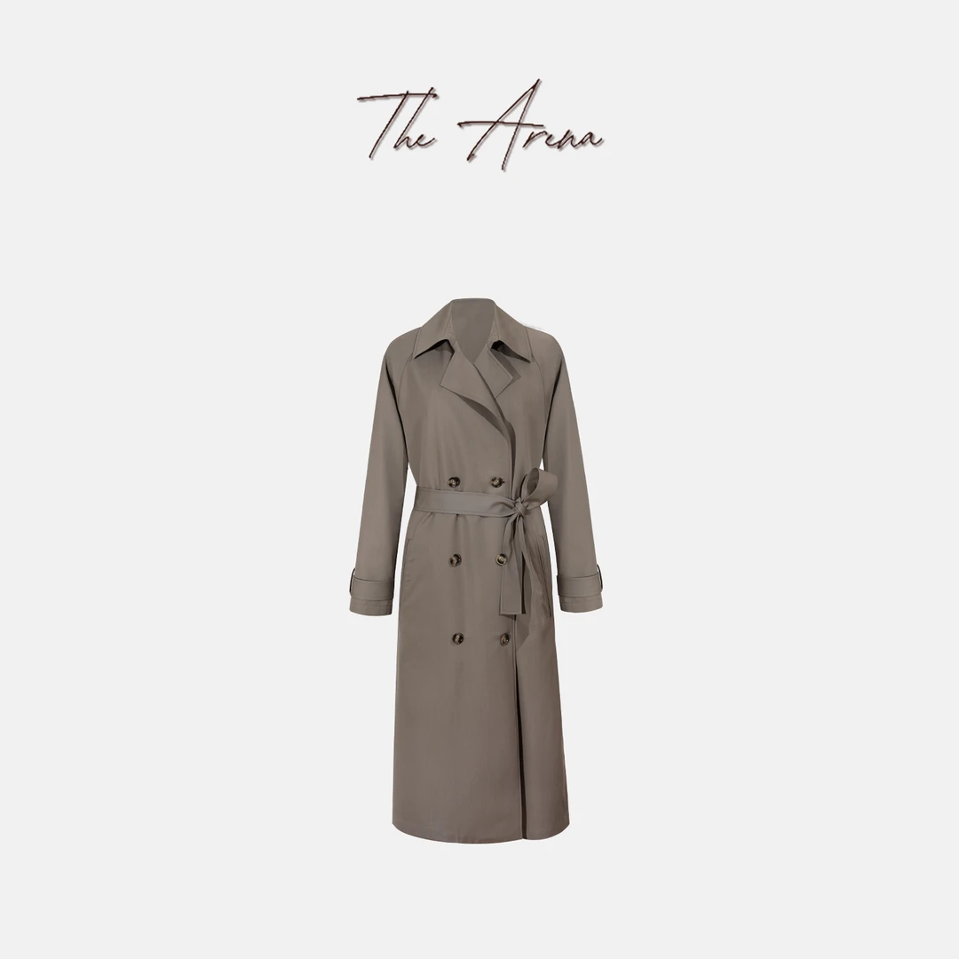 琥珀流光风“隐贵绅士”拒水桑蚕丝精纺羊毛MONILI翻领风衣XY-7607