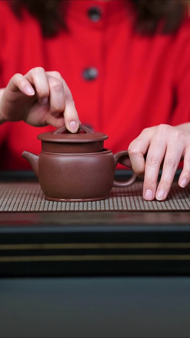 茶壶紫砂紫泥高汉瓦230cc