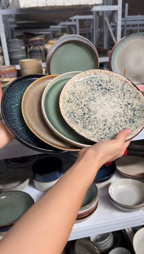 陶瓷外贸尾货瑕疵满20包邮X4 小盘组合