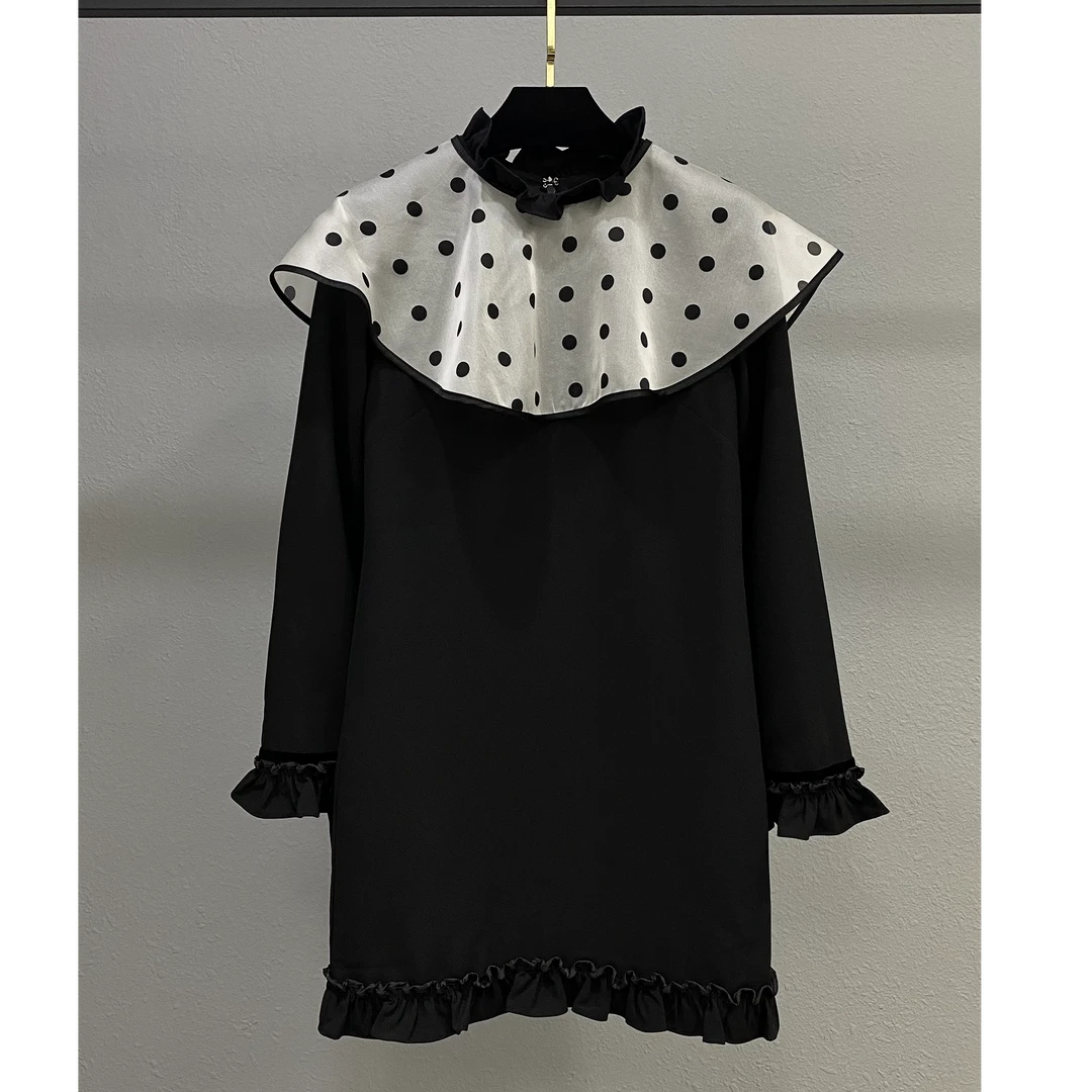 【南油福利】尾货连衣裙T恤裤子波点拼接吊带套头酷飒风女装高级感