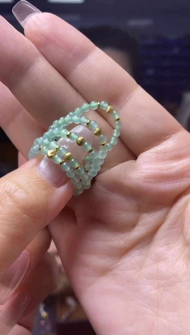 翡翠戒指未镶嵌多样性发货发其一