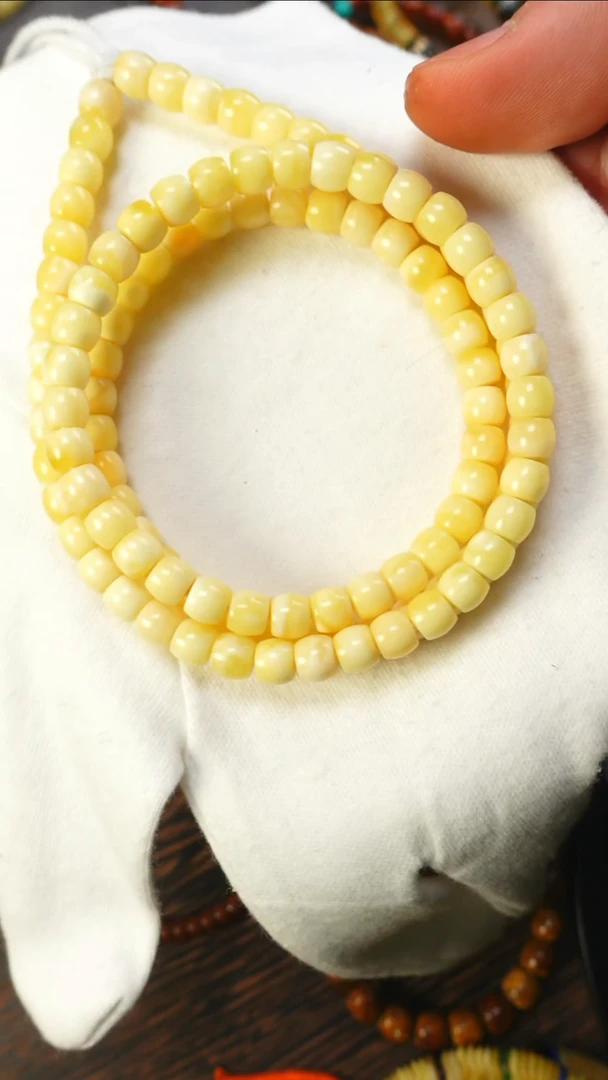 【闪购商品】蜜蜡手链未镶嵌2292 6,5mm红标直切108