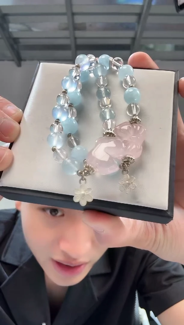 海蓝宝石手链未镶嵌晶1170 约8mm 多样性发一件